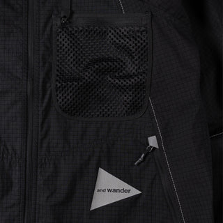 And Wander Breath Rip Hoodie Black - Parasol Store