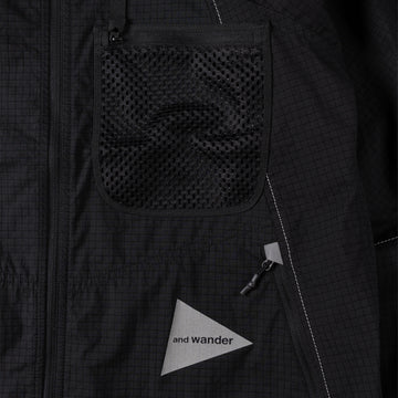 And Wander Breath Rip Hoodie Black - Parasol Store