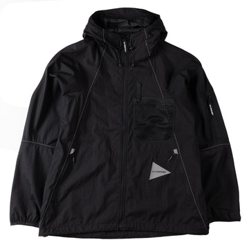 And Wander Breath Rip Hoodie Black - Parasol Store