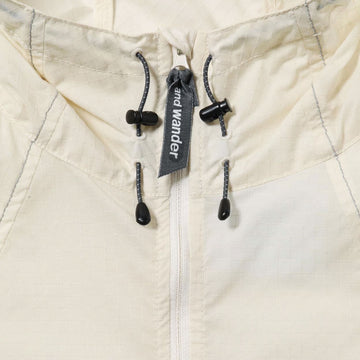 And Wander Breath Rip Hoodie Off White - Parasol Store