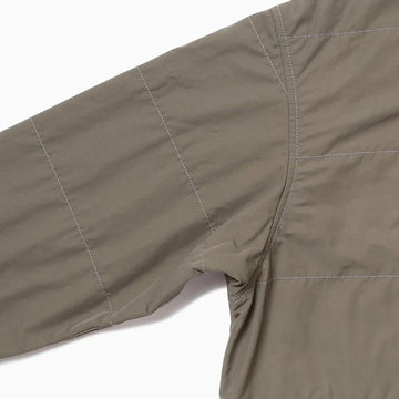 And Wander C/N Octa Collarless Shirt Jacket Light Khaki