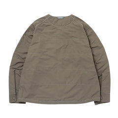 And Wander C/N Octa Collarless Shirt Jacket Light Khaki