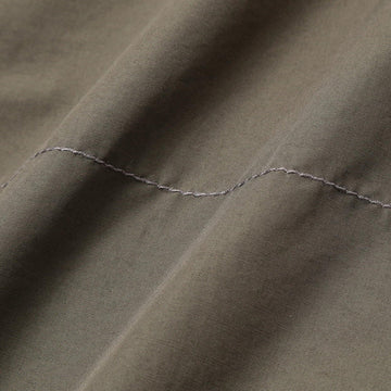 And Wander C/N Octa Collarless Shirt Jacket Light Khaki