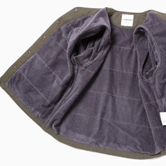 And Wander C/N Octa Collarless Shirt Jacket Light Khaki