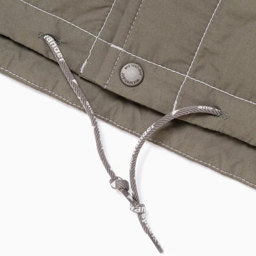 And Wander C/N Octa Collarless Shirt Jacket Light Khaki