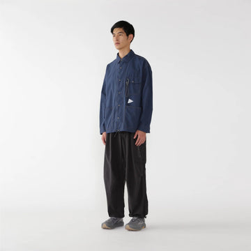 And Wander Cordura Cotton Rip Shirt Jacket Blue - Parasol Store