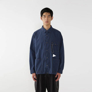 And Wander Cordura Cotton Rip Shirt Jacket Blue - Parasol Store