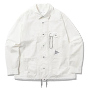 And Wander Cordura Cotton Rip Shirt Jacket White - Parasol Store