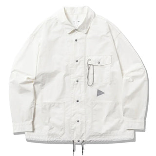 And Wander Cordura Cotton Rip Shirt Jacket White - Parasol Store