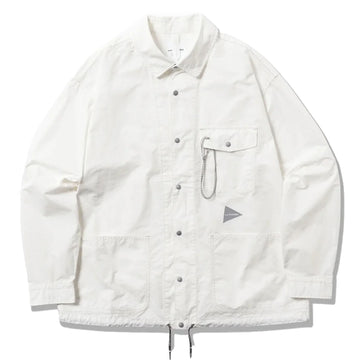 And Wander Cordura Cotton Rip Shirt Jacket White - Parasol Store