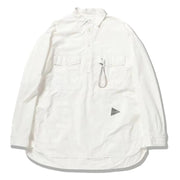 And Wander Cordura Typewriter L/S Over Shirt White And Wander