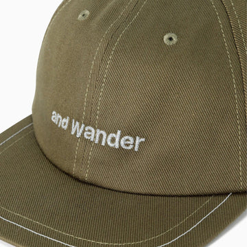 And Wander Cotton Twill Cap Khaki - Parasol Store