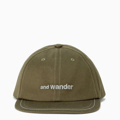 And Wander Cotton Twill Cap Khaki - Parasol Store