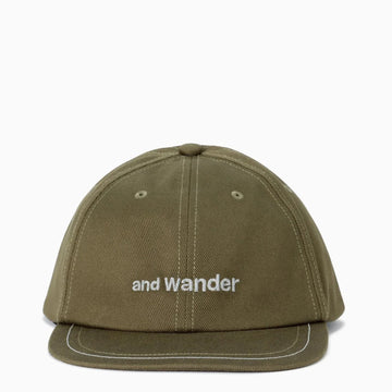 And Wander Cotton Twill Cap Khaki - Parasol Store