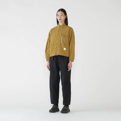 And Wander Crinkled Nylon Shirt Jacket Camel