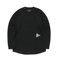And Wander Dry Jersey Raglan L/S T-Shirt Black - Parasol Store