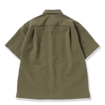 And Wander Dry Soft Seersucker S/S Shirt Beige - Parasol Store