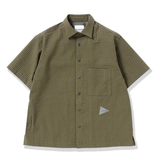 And Wander Dry Soft Seersucker S/S Shirt Beige - Parasol Store