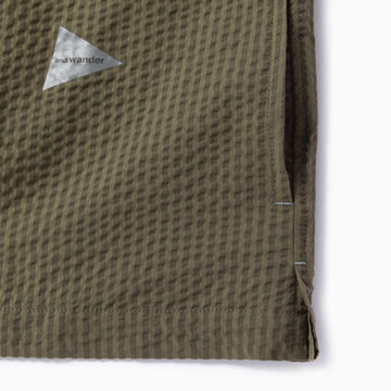 And Wander Dry Soft Seersucker S/S Shirt Beige - Parasol Store