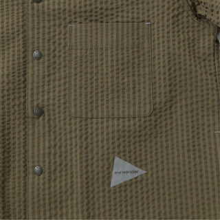 And Wander Dry Soft Seersucker S/S Shirt Beige - Parasol Store
