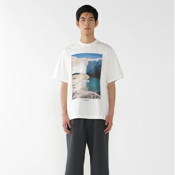 And Wander Gracier Printed T-Shirt White - Parasol Store