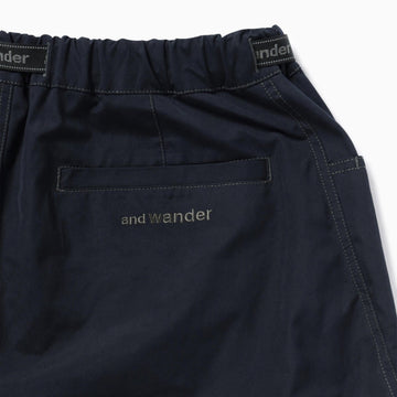 And Wander High Count Cloth Short Pants Navy - Parasol Store