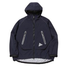And Wander Loose Fitting Rain Jacket Dark Navy