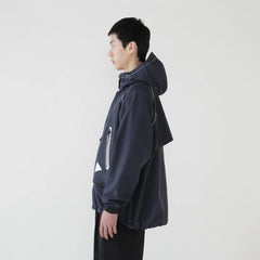 And Wander Loose Fitting Rain Jacket Dark Navy