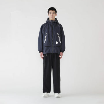 And Wander Loose Fitting Rain Jacket Dark Navy