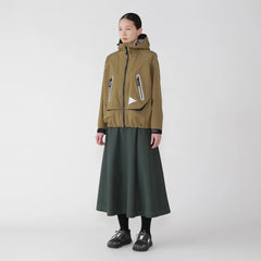 And Wander Loose Fitting Rain Jacket Yellow Olive - Parasol Store