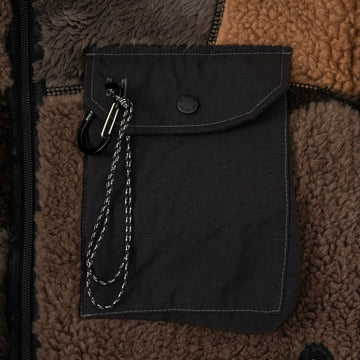 And Wander Mix Boa Jacket Brown - Parasol Store