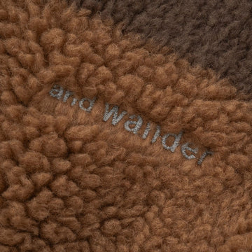 And Wander Mix Boa Jacket Brown - Parasol Store