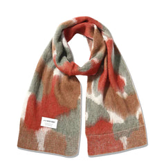 And Wander Mix Color Shaggy Knit Stole Brown Mix - Parasol Store