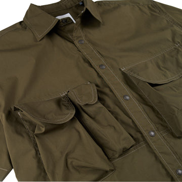 And Wander Multi Pocket S/S Shirt Khaki - Parasol Store