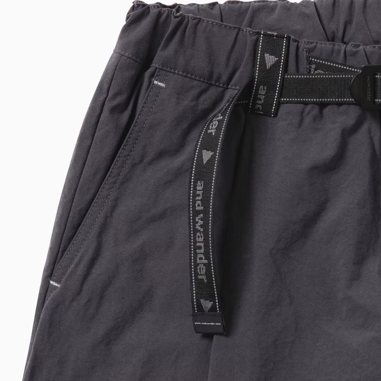 And Wander Nylon Chino Tuck Tapered Pants Charcoal - Parasol Store