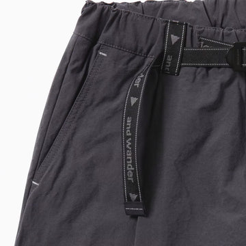 And Wander Nylon Chino Tuck Tapered Pants Charcoal - Parasol Store