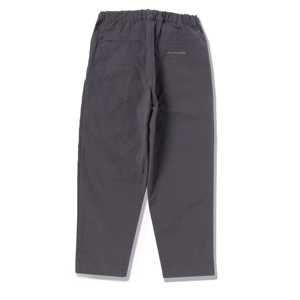 And Wander Nylon Chino Tuck Tapered Pants Charcoal - Parasol Store