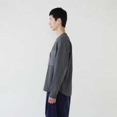 And Wander PE Waffle L/S T-Shirt Grey