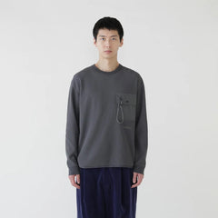 And Wander PE Waffle L/S T-Shirt Grey