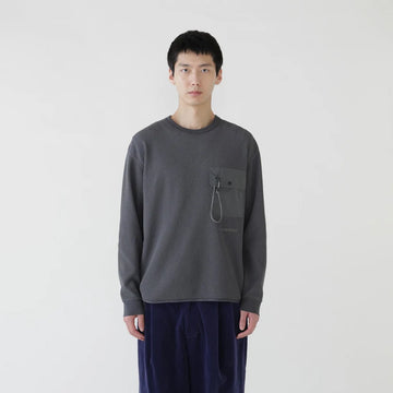 And Wander PE Waffle L/S T-Shirt Grey