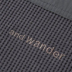 And Wander PE Waffle L/S T-Shirt Grey