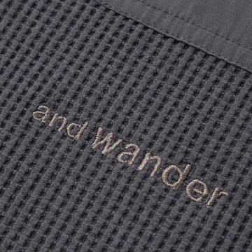 And Wander PE Waffle L/S T-Shirt Grey
