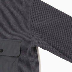 And Wander PE Waffle L/S T-Shirt Grey