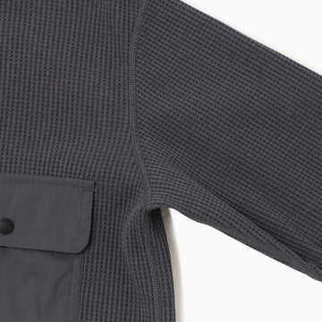 And Wander PE Waffle L/S T-Shirt Grey