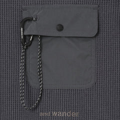 And Wander PE Waffle L/S T-Shirt Grey