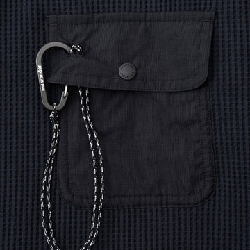 And Wander Pe Waffle L/S Tee Black - Parasol Store