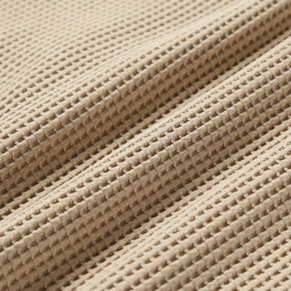 And Wander Pe Waffle Long Sleeve T Beige