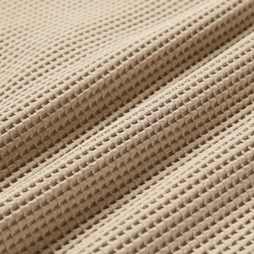 And Wander Pe Waffle Long Sleeve T Beige