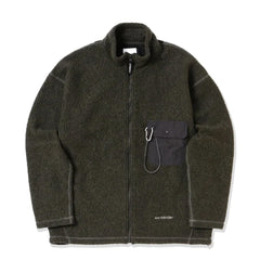 And Wander Re Wool JQ Stand Zip Khaki