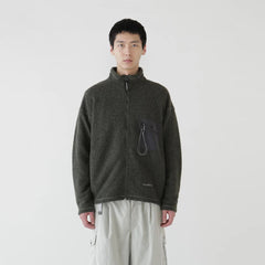 And Wander Re Wool JQ Stand Zip Khaki